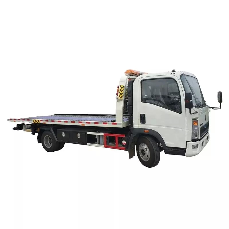 Sinotruk HOWOは背部レッカー車95km/Hの4X2油圧軽量平面レッカー車を転がす