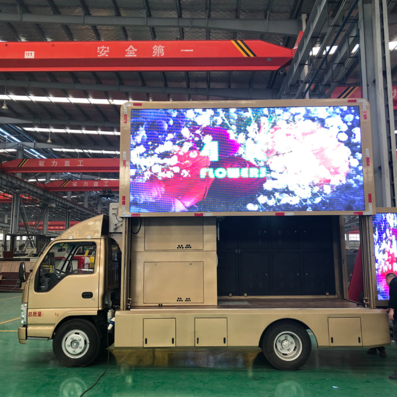 イスズウ 4×2 P6 デジタル LED 掲示板 トラック 192*192mm 3 サイド 高明るさ