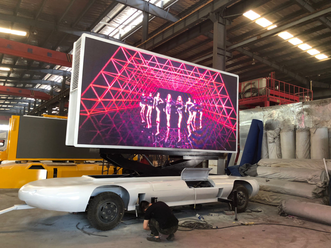屋外防水 移動式 トラック トレーラー バン LED スクリーン P5 LED ビデオ 壁面 パネル 広告 音楽 フェスティバル ディスプレイ